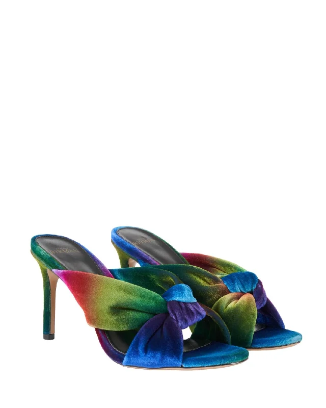 Statement Footwear Discount Women Sofia Velvet Sandal In Multi Cosmo Velvet