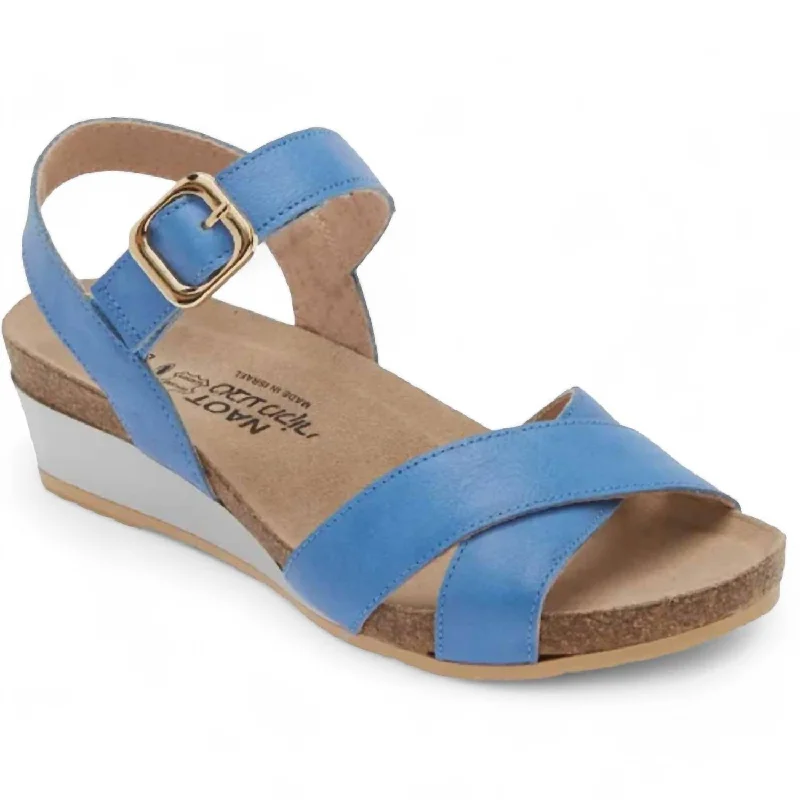 Comfortable Casual Shoes Women Throne Wedge Sandal In Sapphire Blue