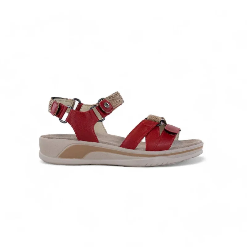 Effortless Slip-On Shoes Women's Acula Sandal In Red