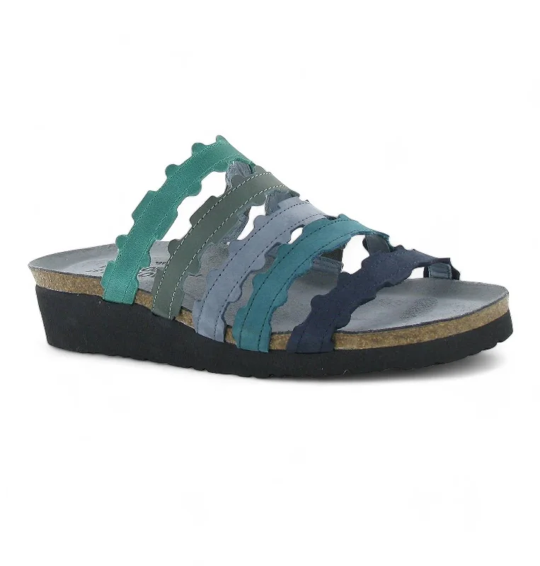 Crazy Discounts, Hurry Up Women's Adina Sandal In Emerald/feather Blue/teal