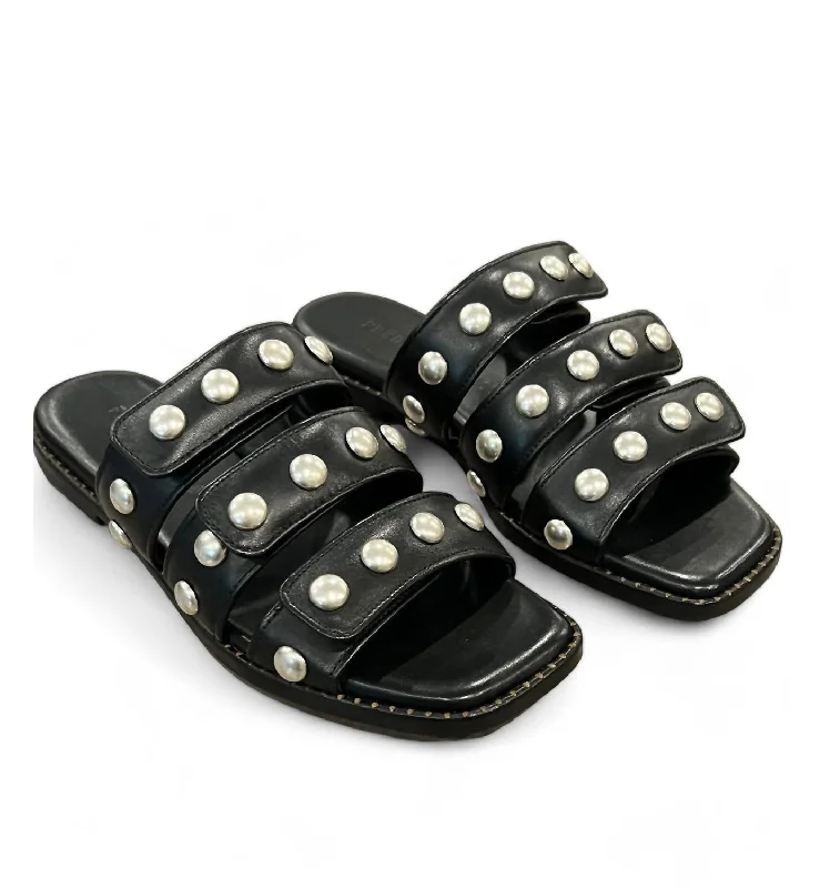 Top Brand Discounts Women's Alita Sandal In Black Calf With Studs