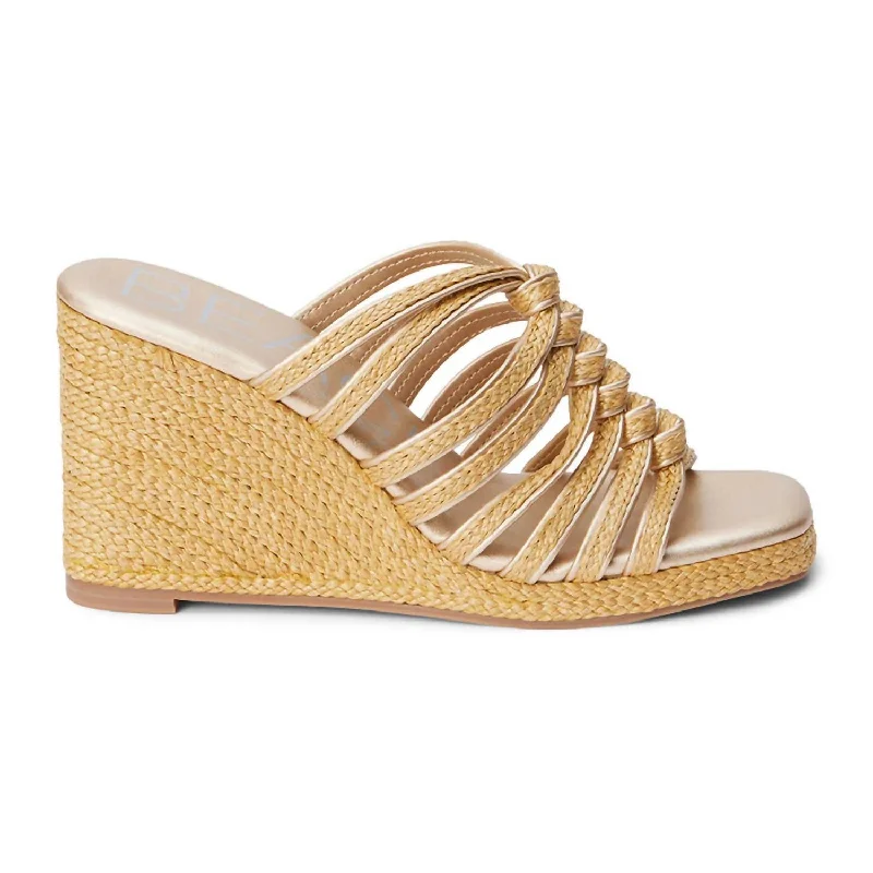 Seasonal Fashion Women's Beach Laney Wedge Sandal In Gold