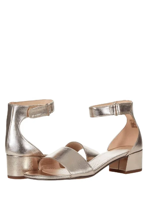 Trendy Casual Shoes Offer Women's Carolleigh Anya Sandals In Light Gold Metallic