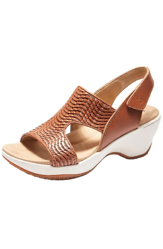 Vibrant Style Promotions Women's Cognac Sandals