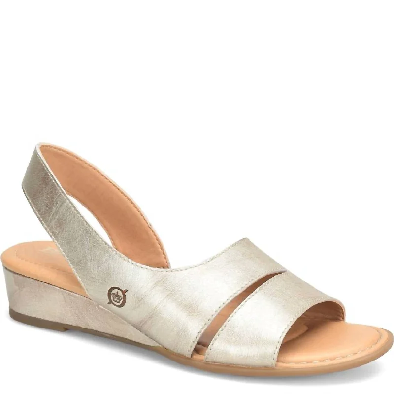 Stylish Looks Women's Crista Sandals In Light Gold Panna Cotta