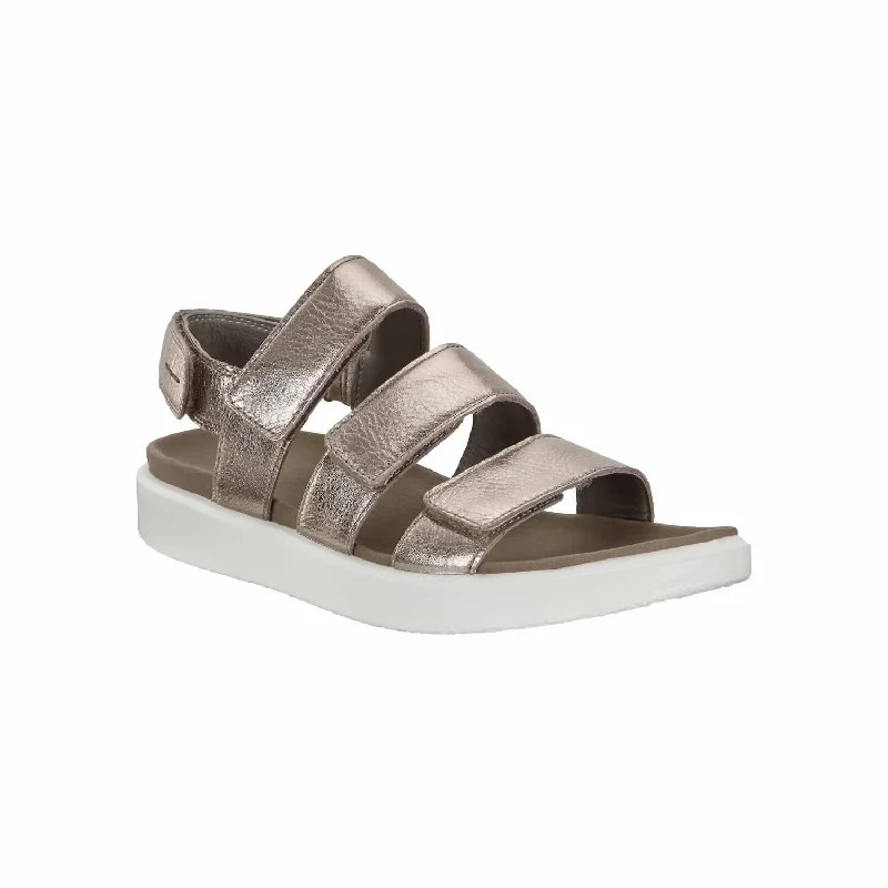 Big Savings Women's Flowt 3 Strap Sandal In Warm Grey Metallic