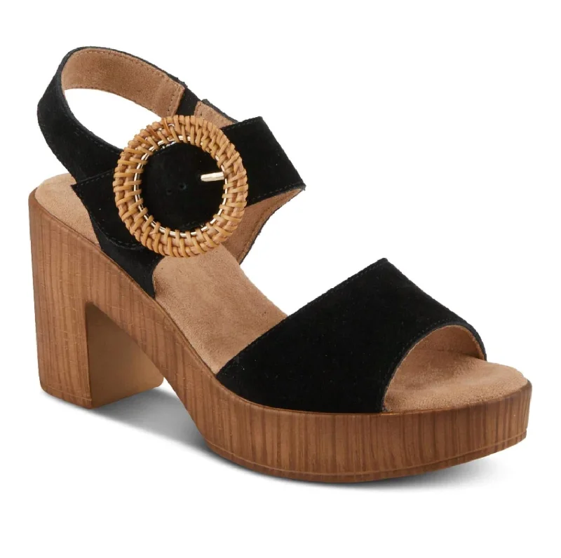 Trendy Footwear Sale Women's Gamona Sandal In Black Suede