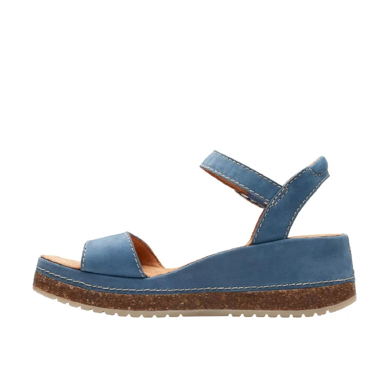 Comfortable Outdoor Shoes Womens Kassanda Lily Sandals In Blue Nubuck