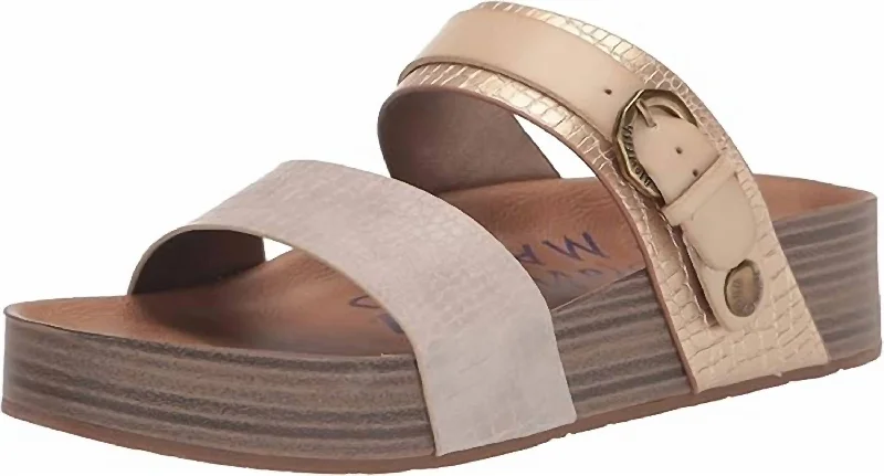 Timeless Elegance Redefined Women's Marge Sandals In White Sand/ Gold