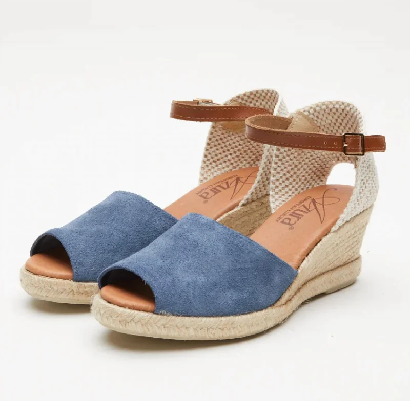 Discount Extravaganza Women's Royalee Sandal In Blue Suede