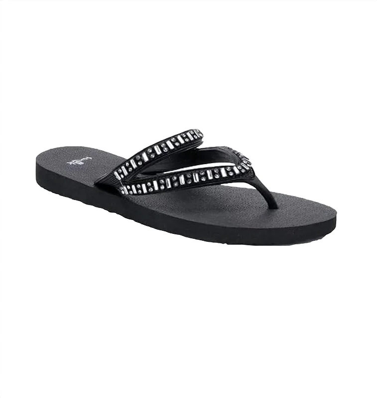 Fashion Deal Women's Selene Crystal Sandal In Black