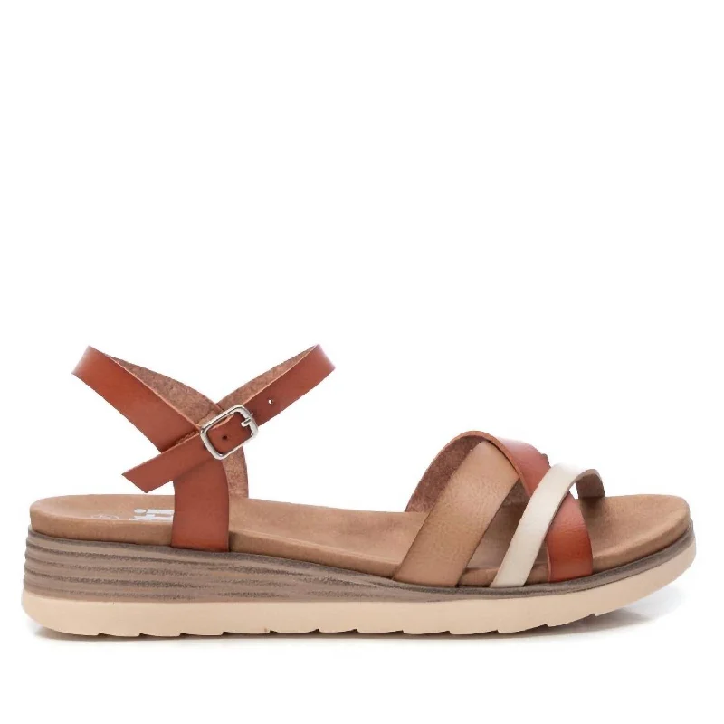 Premium Style Offers Women's Strappy Comfort Sandals In Brown