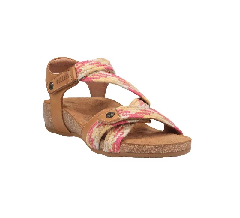 Statement Footwear Discount Women's Trulie L.e. Sandals In Camel Multi