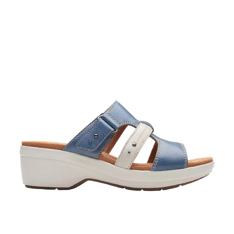 Stylish Shoe Discounts Women's Tuleah Jane Sandals - Wide Width In Denim Combi