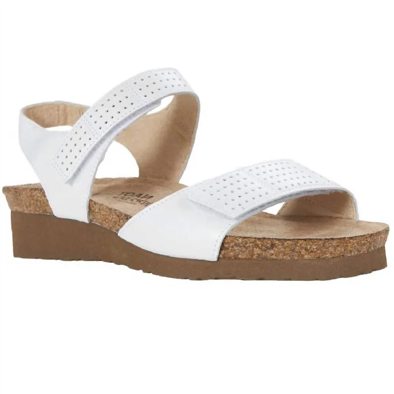 Latest Trends Women's Vivian Sandals In White Pearl Leather/silver