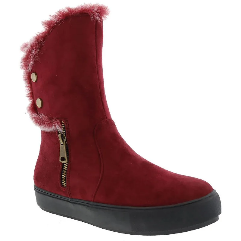 Comfortable Stylish Shoes Bellini Womens Furry Faux Fur Zipper Winter & Snow Boots