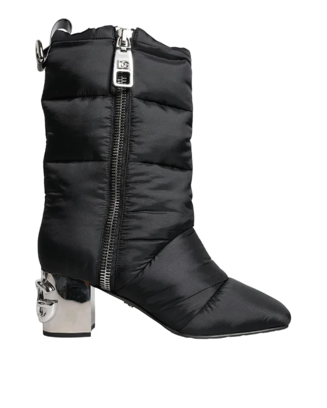 Comfortable Work Shoes Dolce & Gabbana  DG Puffer Boots in Black