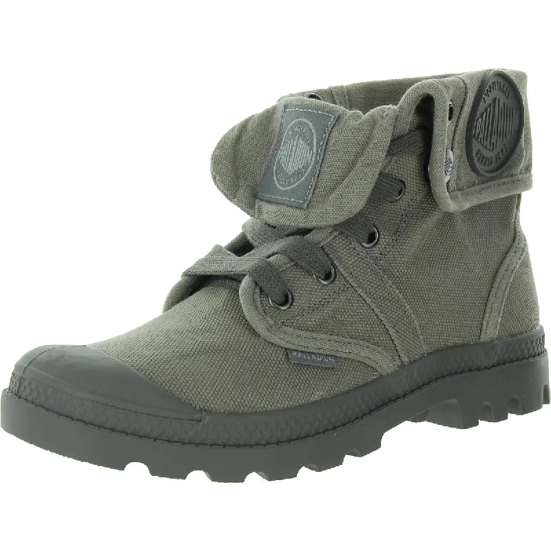 Water-Resistant Shoes Sale Pallabrouse Baggy Womens Canvas Fold-Over Combat Boots