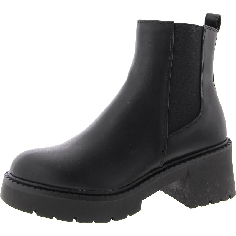 All-Season Shoes Deal Tactic Womens Faux Leather Round Toe Chelsea Boots