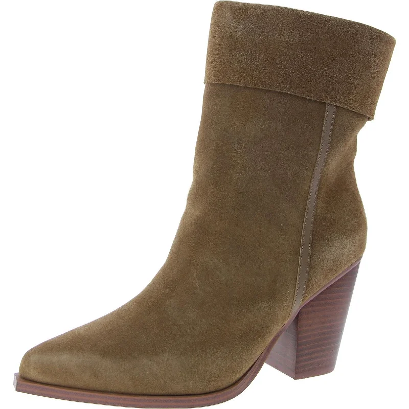 Stylish Shoe Discounts Latasha Womens Suede Pull On Mid-Calf Boots