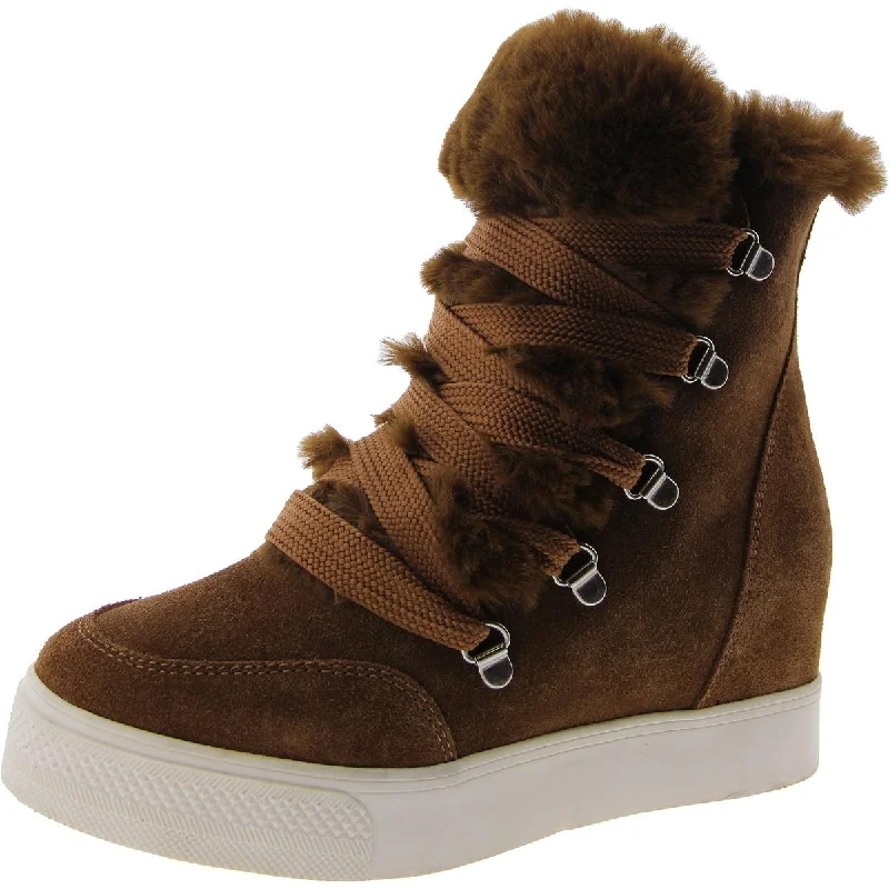 Modern Fashion Sale Womens Faux Suede Faux Fur Ankle Boots