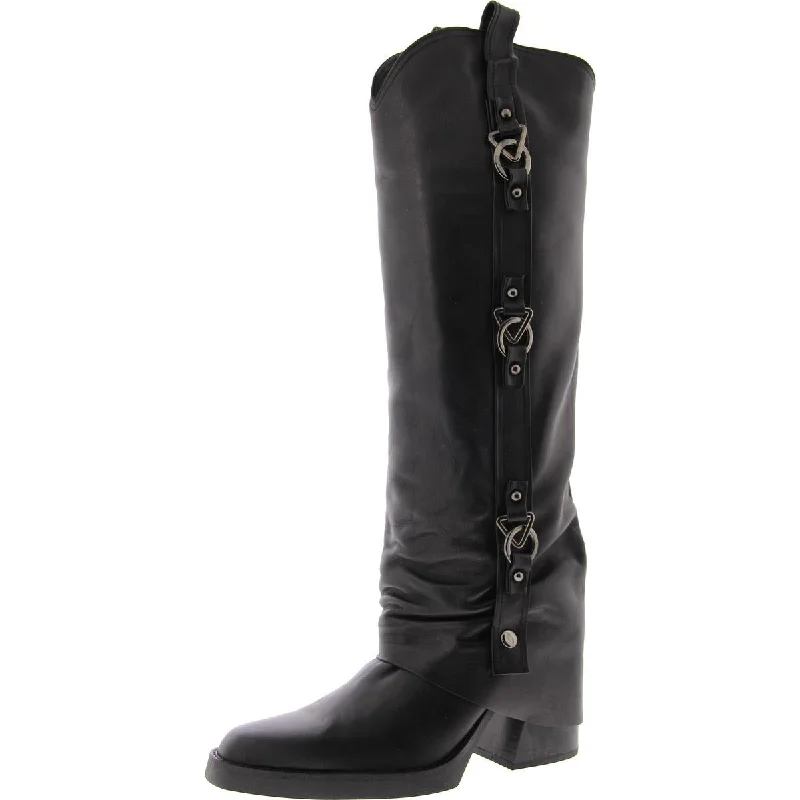 Exclusive Sale Jett Womens Leather Block Heel Knee-High Boots