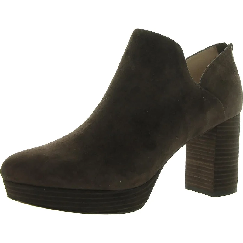 Limited Time Deal LESIA Womens Suede Block heel Ankle Boots