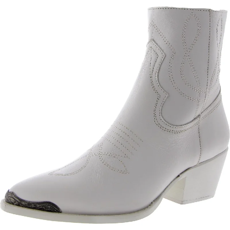 Chic Style, Always In Vogue Greyson Womens Leather Block Heel Cowboy, Western Boots