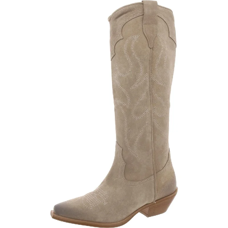 Chic & Cozy Collection Ranch Womens Suede Pull On Mid-Calf Boots