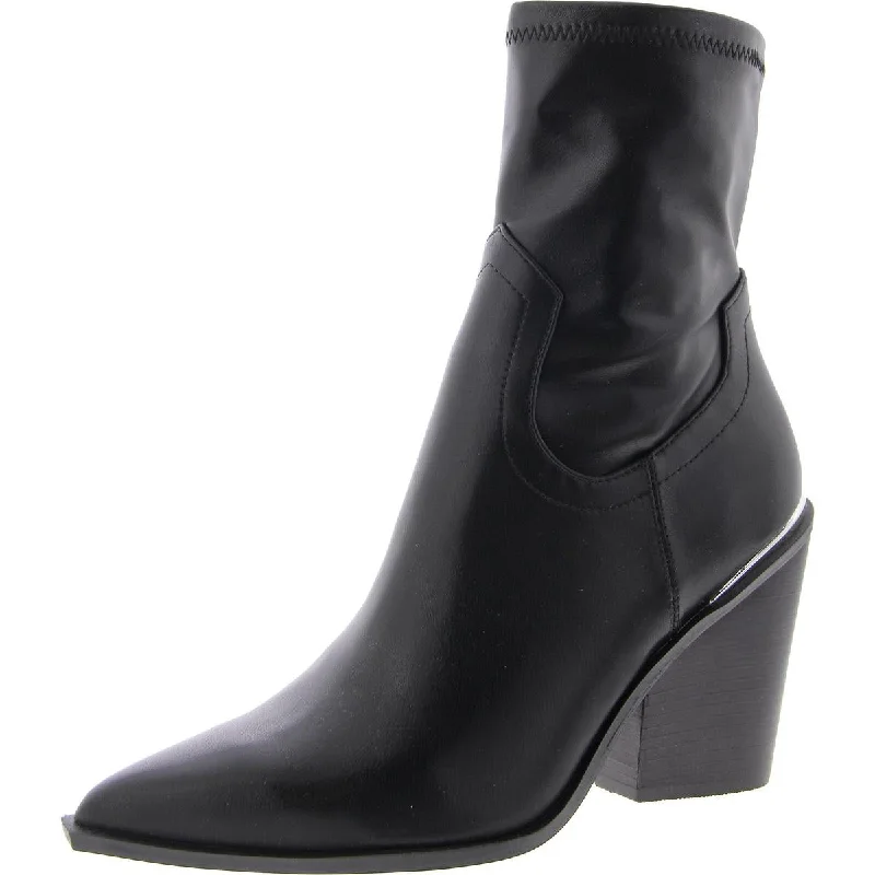 The Latest Fashion Trends Striker Womens Faux Leather Solid Mid-Calf Boots