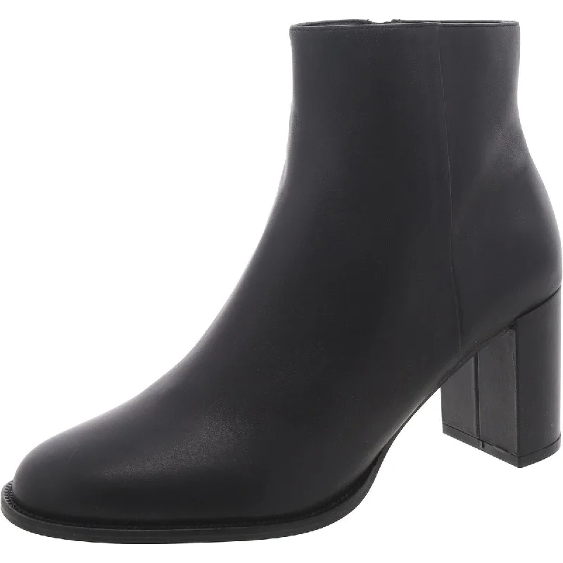 Must Haves Jozie Womens Leather Round Toe Booties