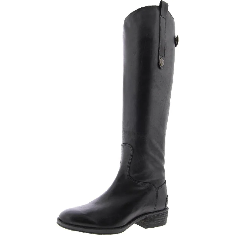 New Season Fashion Preview Sale Womens Leather Zipper Knee-High Boots