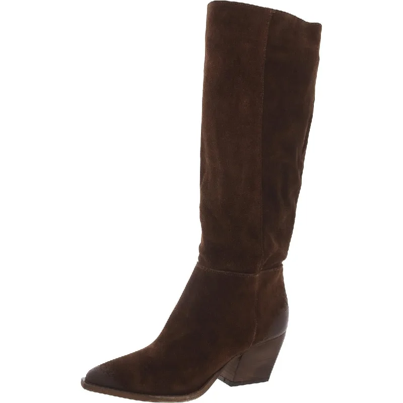 Seasonal Style Discounts Womens Pull On Square Toe Knee-High Boots