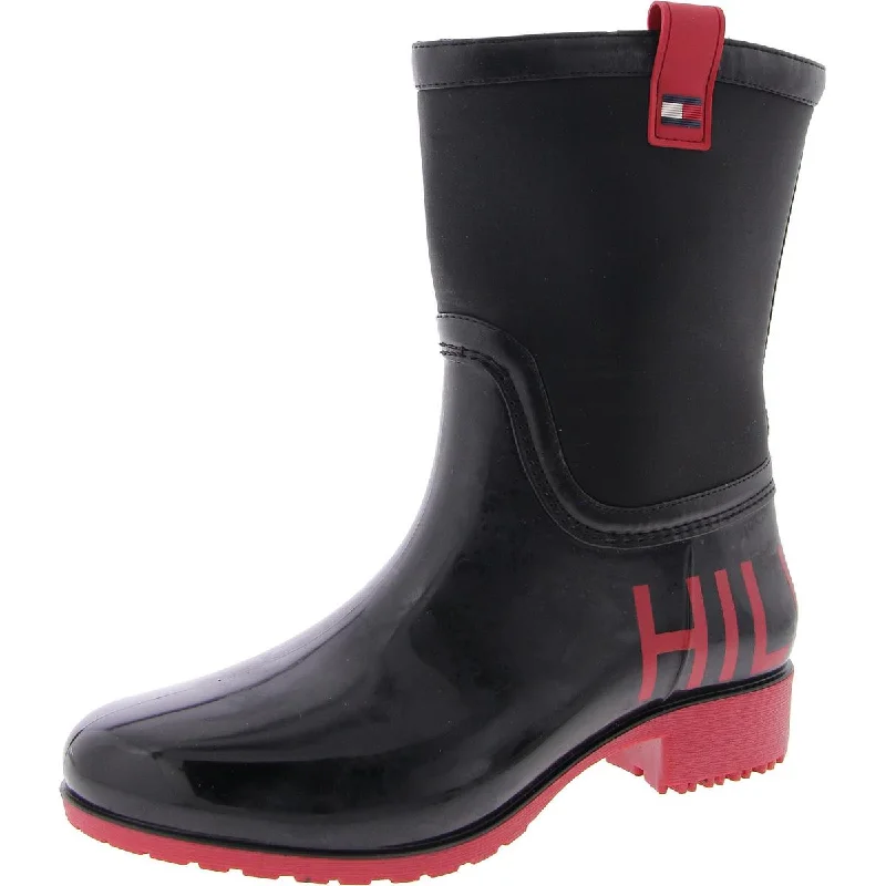 Top Brand Discounts Womens Pull On Cushioned Footbed Rain Boots