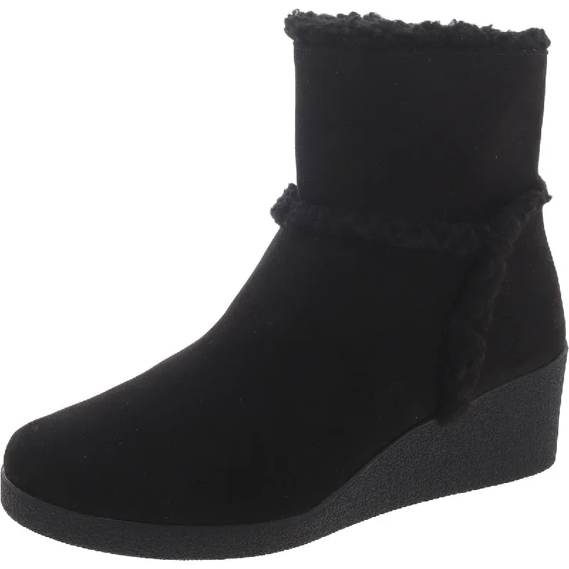 Classic Modern Offers Womens Faux Suede Zipper Booties