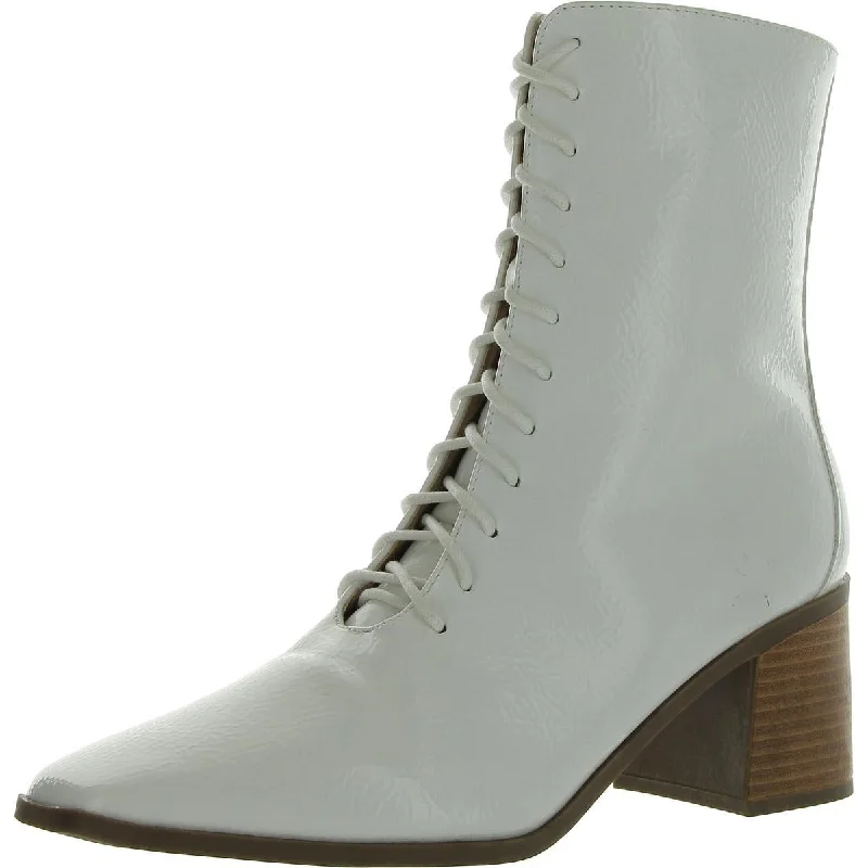 New Season Fashion Preview Sale Womens Faux Leather Square Toe Mid-Calf Boots