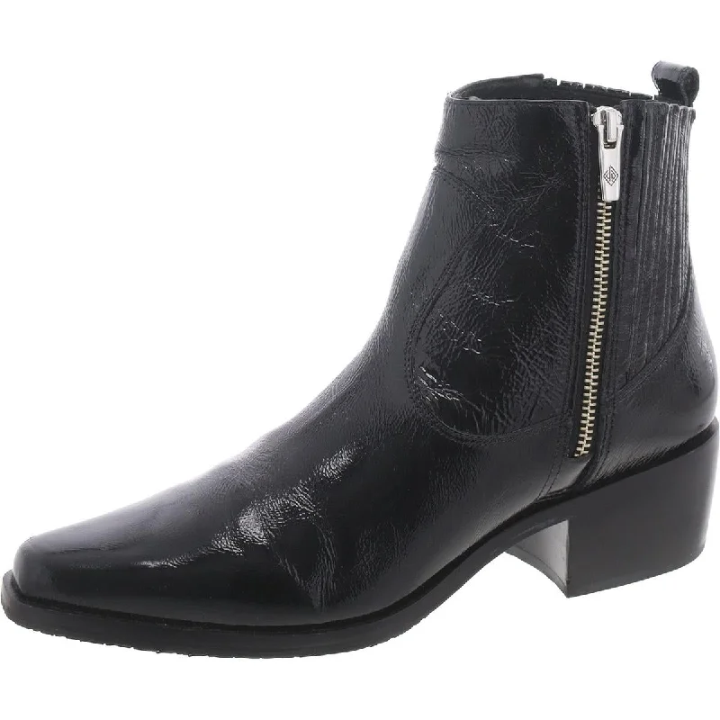 Holiday Attire Sale Womens Patent Leather Padded Insole Booties