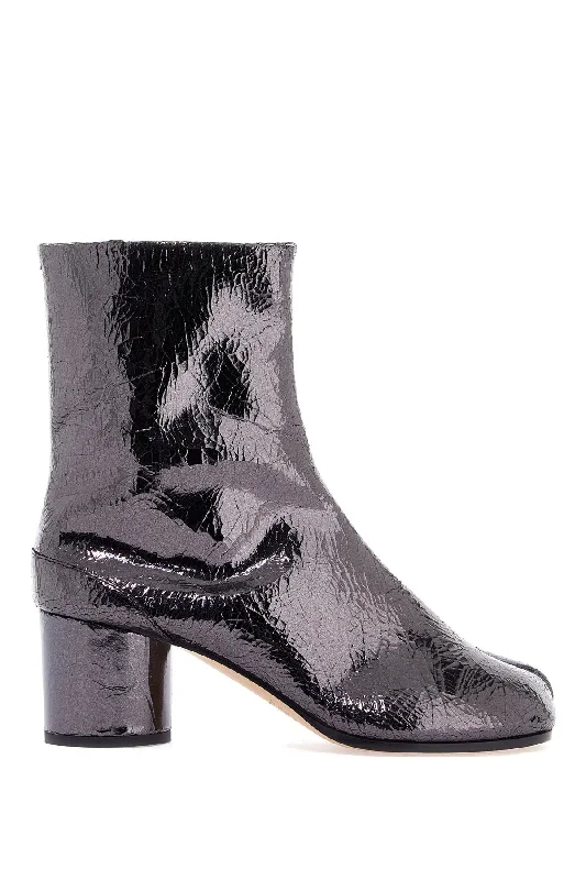 Stupidly Low Prices Maison Margiela Women's Cracked Leather Tabi Ankle Boots