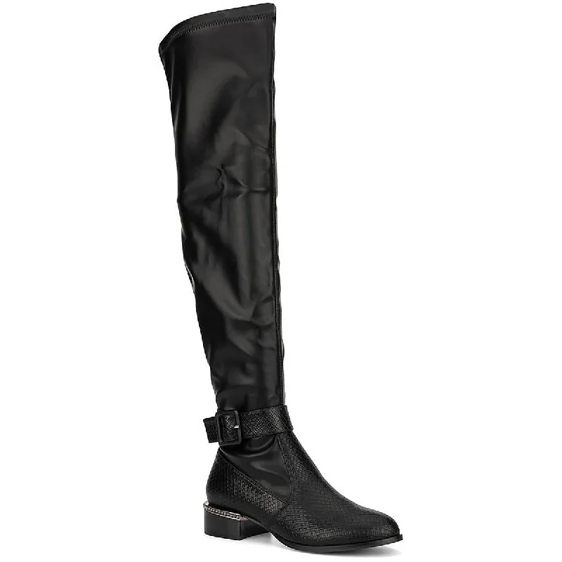 Best Sellers Hailey Womens Pull On Zipper Over-The-Knee Boots