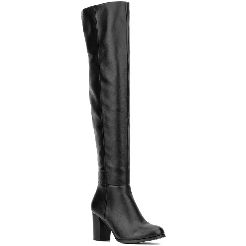 New Styles Just In Womens Faux Leather Zipper Over-The-Knee Boots