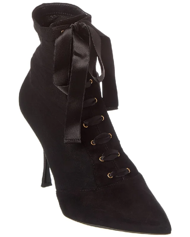 Hot Trends Dolce & Gabbana Lace-Up Suede Bootie