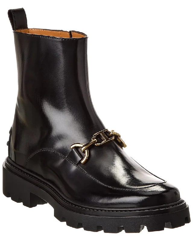 Premium Fashion Tod’S T Logo Leather Boot