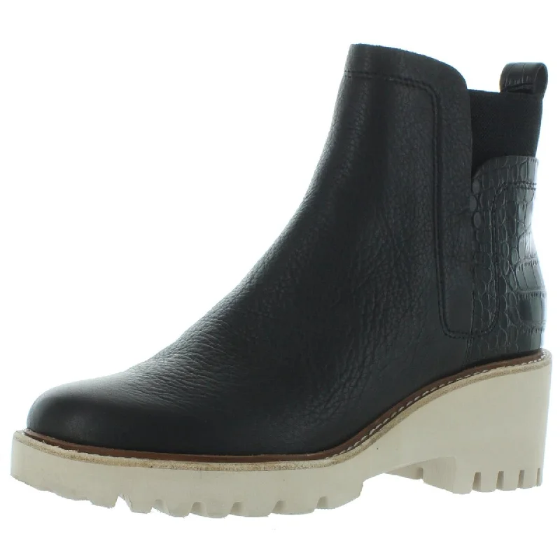 Limited Styles Dolce Vita Womens Leather Wedge Ankle Boots