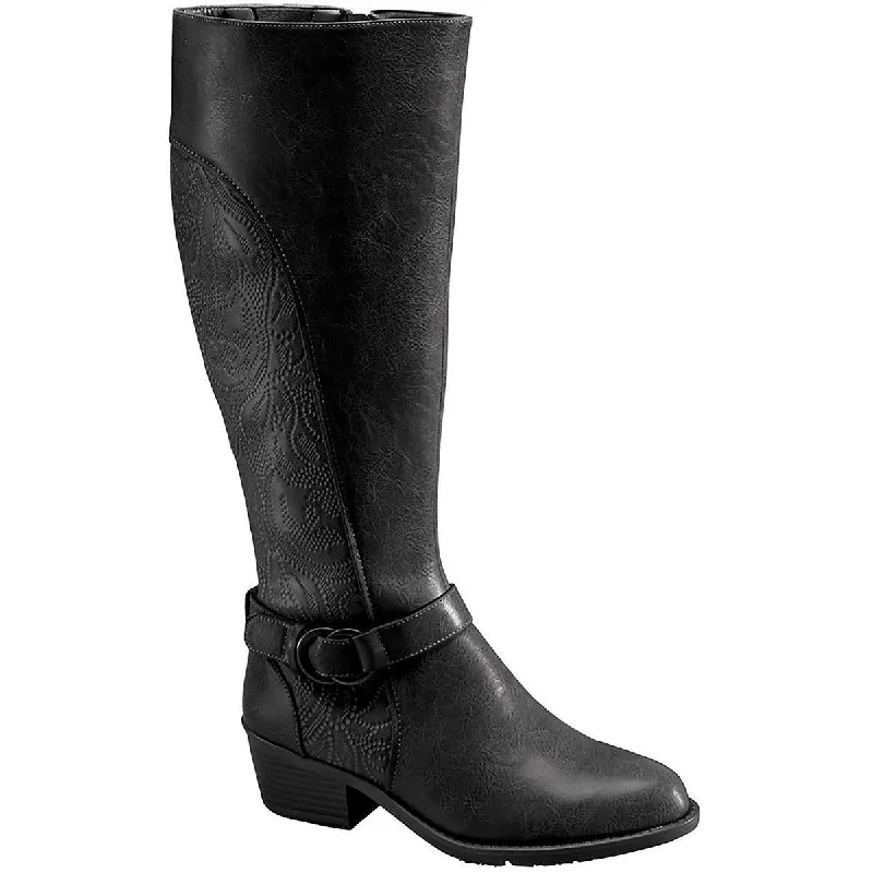 Gift Ideas Easy Street Womens Luella Wide Calf Block Heel Knee-High Boots