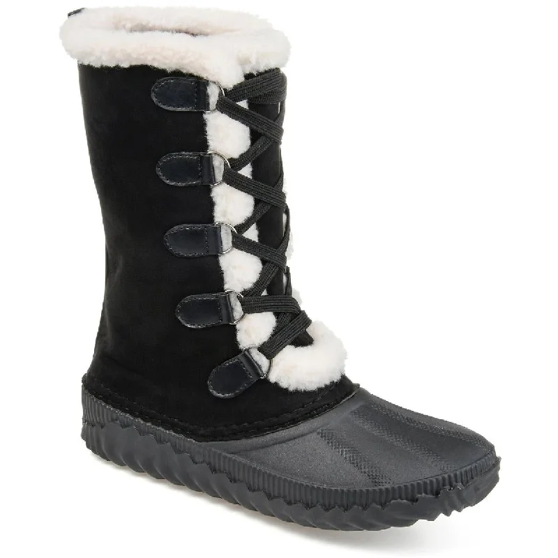 Unleash Your Trend Driven Style Journee Collection Womens Blizzard Faux Suede Cold Weather Winter & Snow Boots