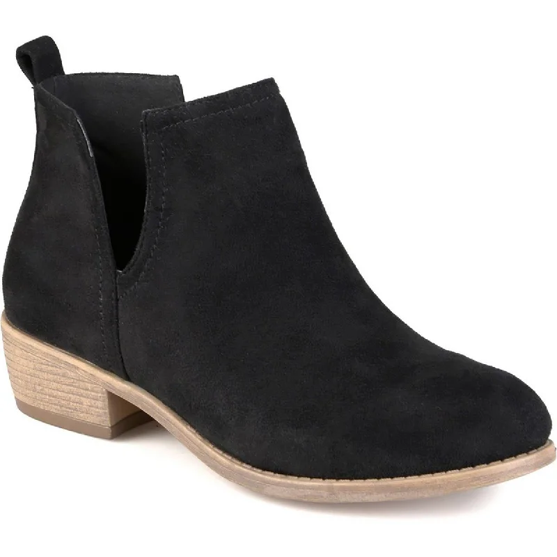 Ride The Style Wave Journee Collection Womens Faux Suede Side Slit Ankle Boots