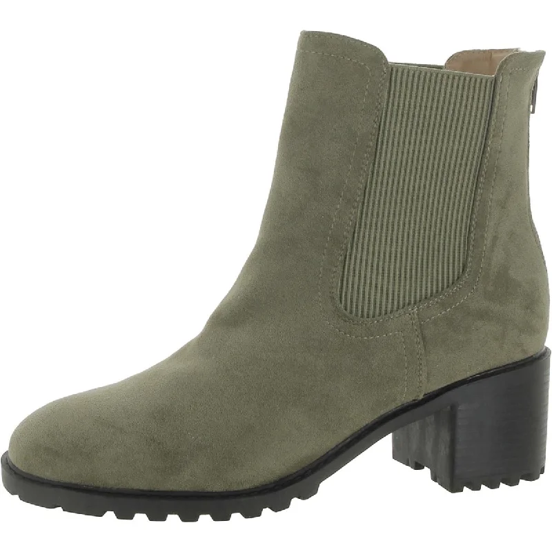 Stylish Basics Journee Collection Womens Faux Suede Zipper Chelsea Boots