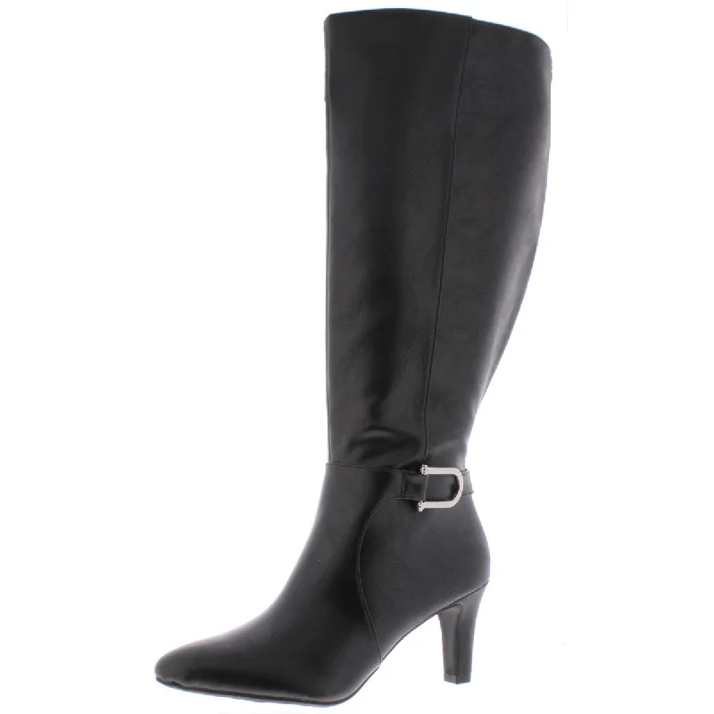 Trendy Styles LifeStride Womens Galina Faux Leather Wide Calf Knee-High Boots