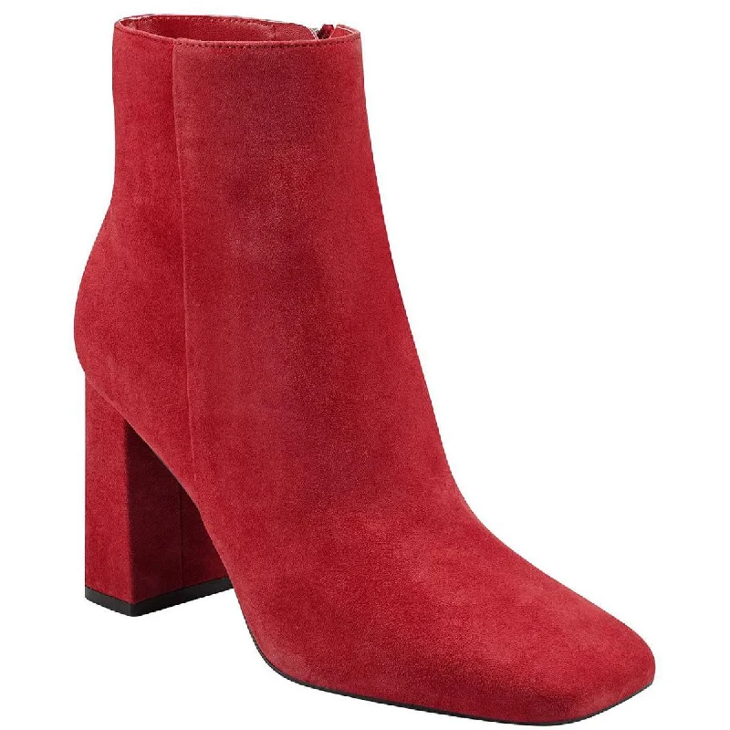 Walking Comfort Shoes Marc Fisher Womens Nebula Suede Square Toe Ankle Boots