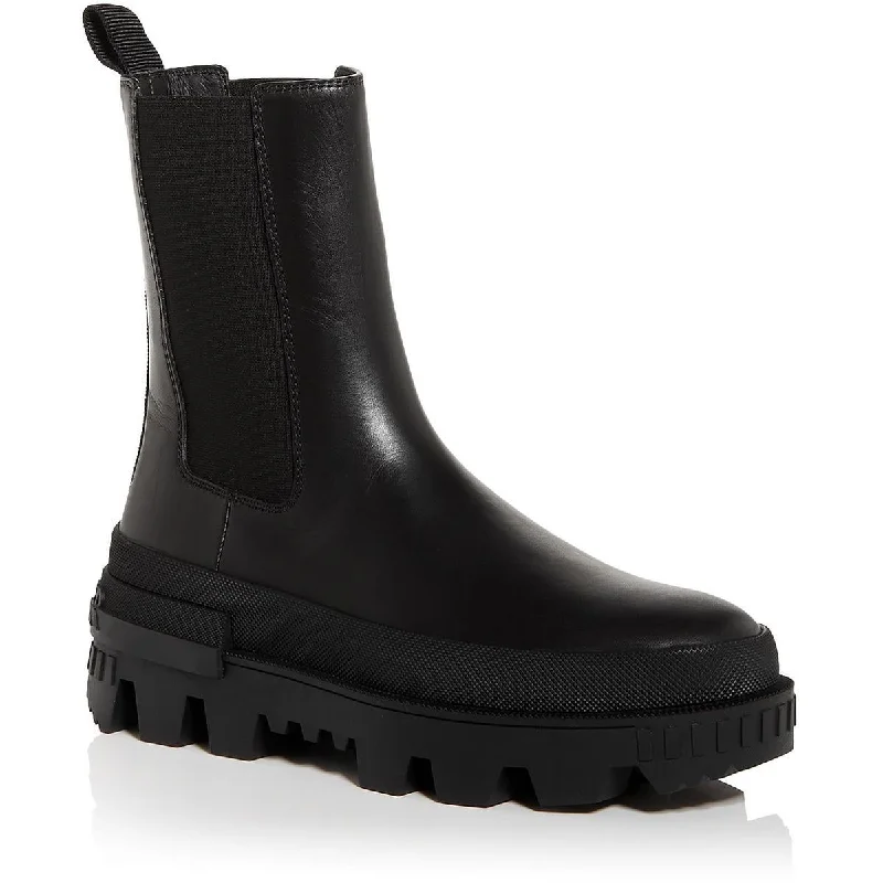 Comfortable Fashion Shoes Moncler Womens Coralyne Leather Stretch Mid-Calf Boots